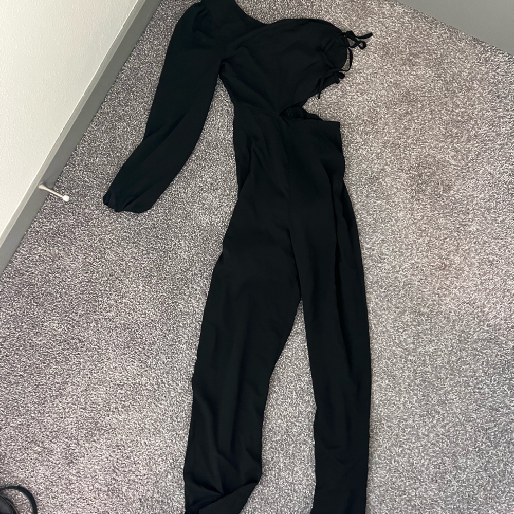 One sleeve cut out jumpsuit